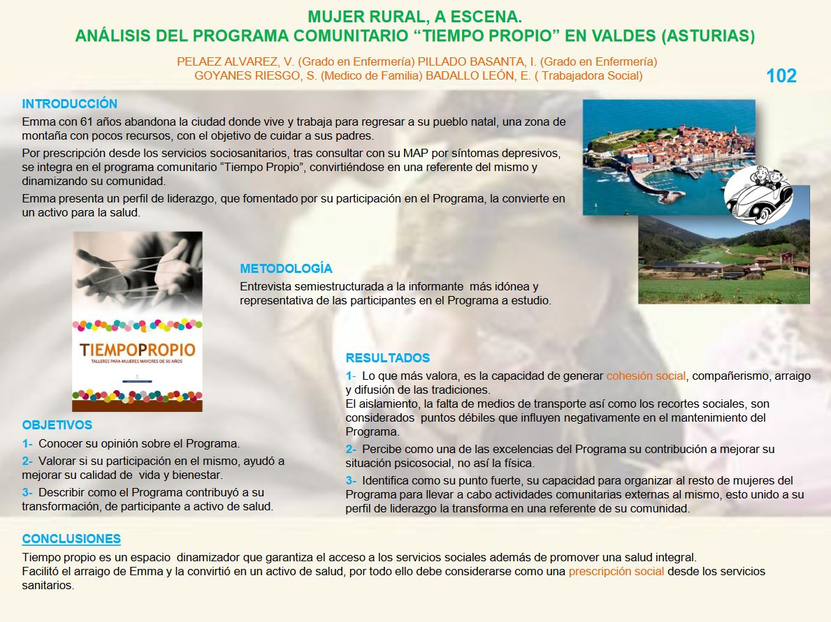 Mujer rural, a escena. Análisis del Programa Comunitario "Tiempo Propio" en Valdés (Asturias)