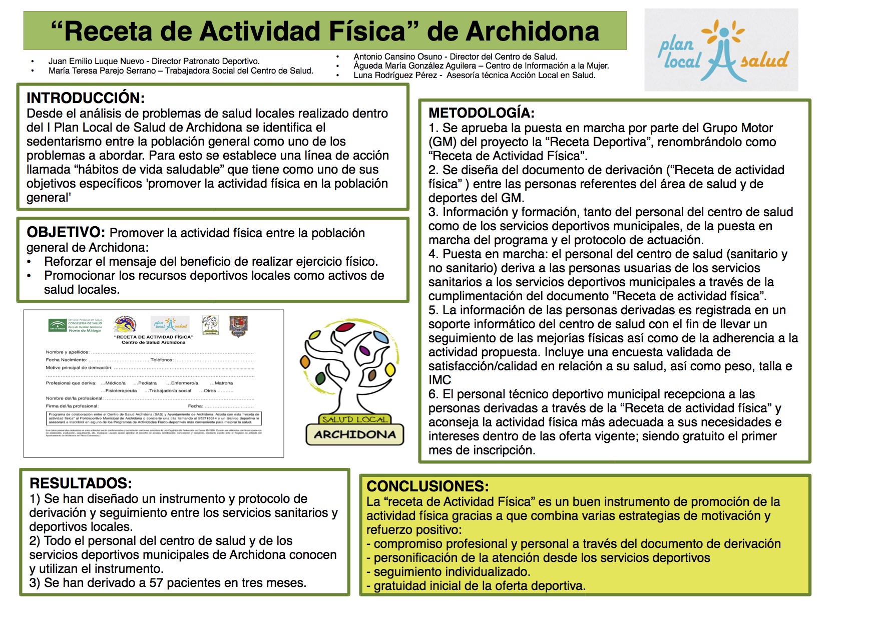 “Receta de Actividad Física” de Archidona