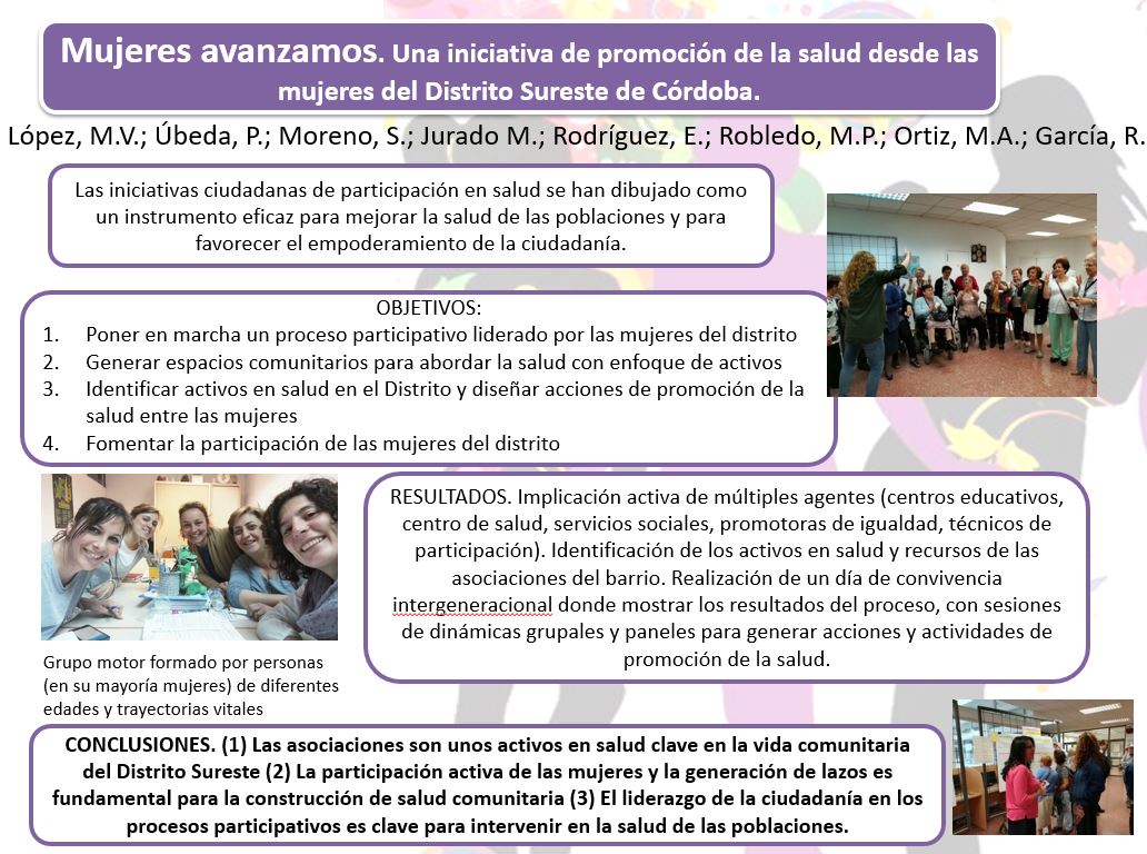 Mujeres avanzamos. Una iniciativa de promoción de la salud desde las mujeres del Distrito Sureste de Córdoba