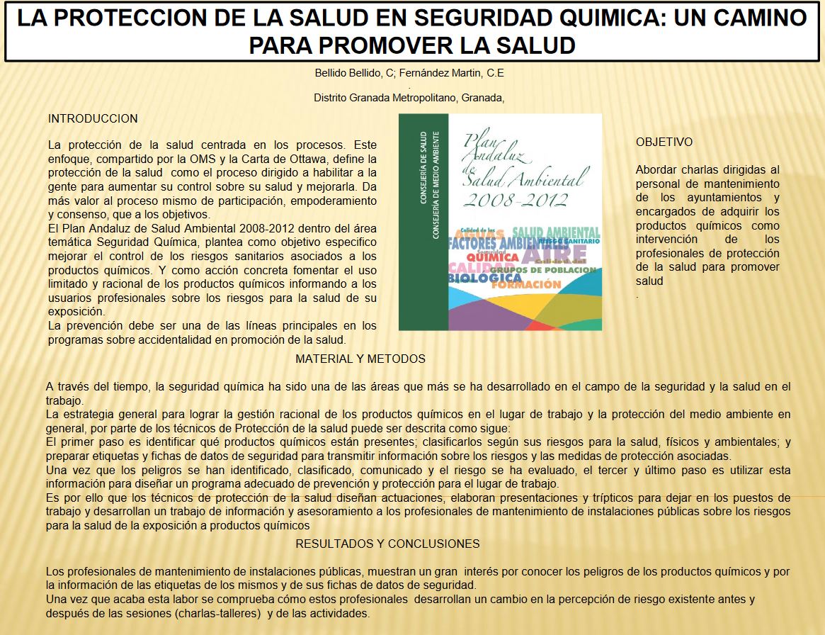 La protección de la salud en Seguridad química: un camino para promover la salud