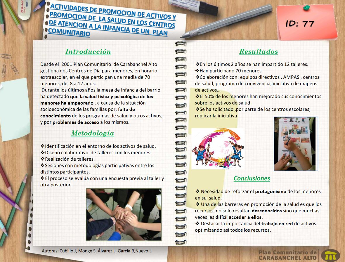 Actividades de promoción de activos y promoción de la salud en los centros de atención a la infancia