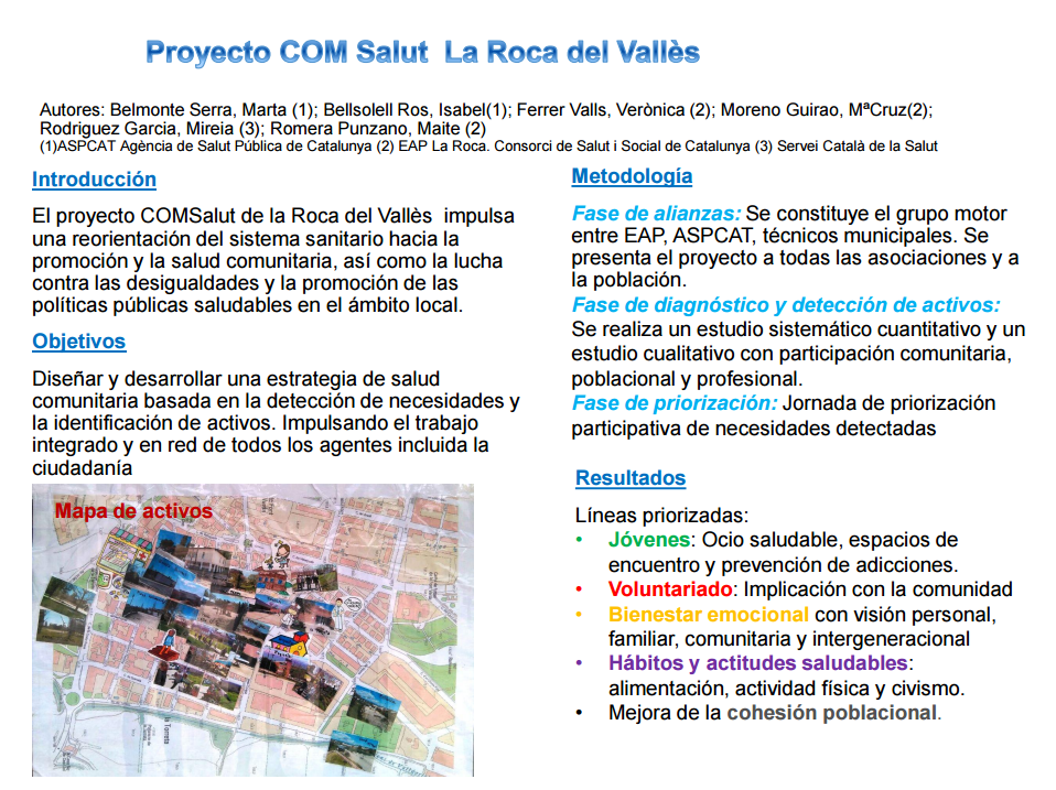 Proyecto COMSalut - La Roca del Vallès
